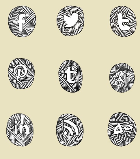 Social Media Icons Sketch