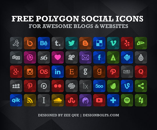 Social Media Icons Vector Free