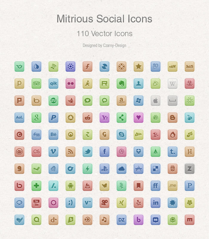 Social Media Icons Vector Free