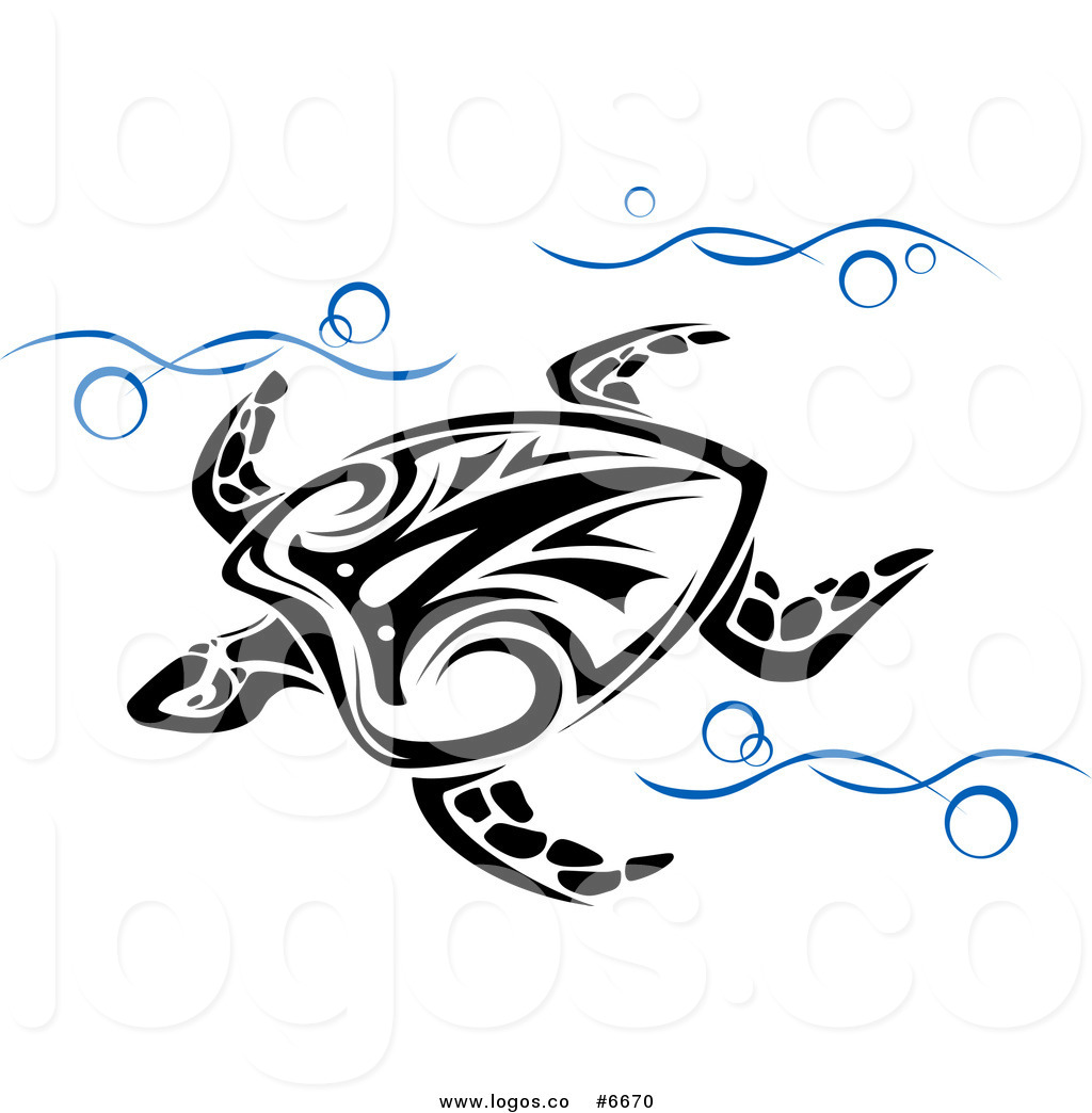 Tribal Sea Turtle Clip Art