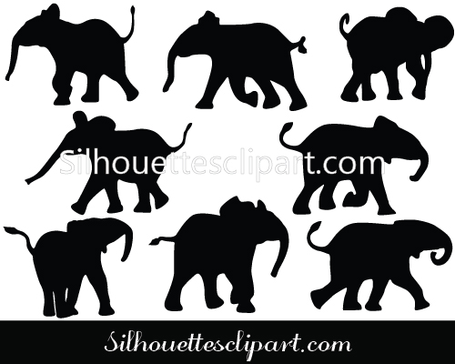 Baby Elephant Clip Art Vector