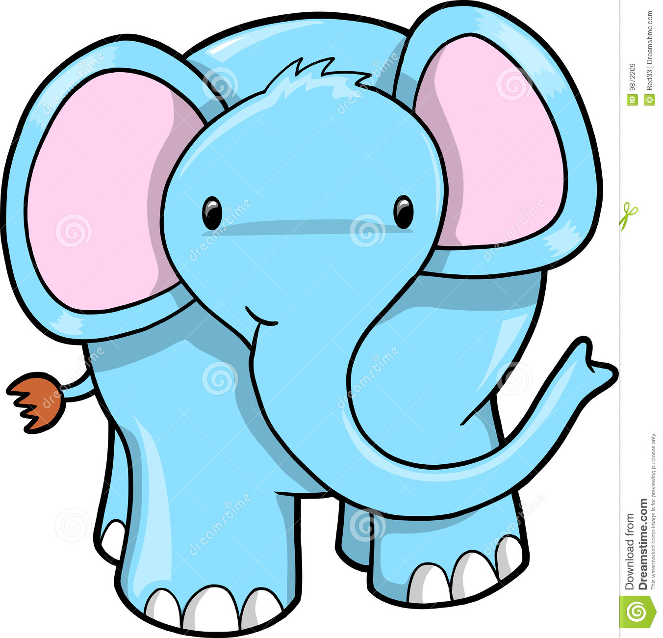 Cute Elephant Vector