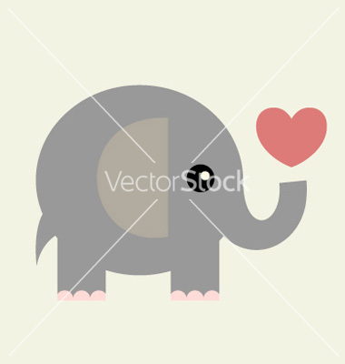 Cute Elephant Vector