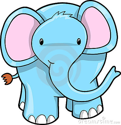 Cute Elephant Vector