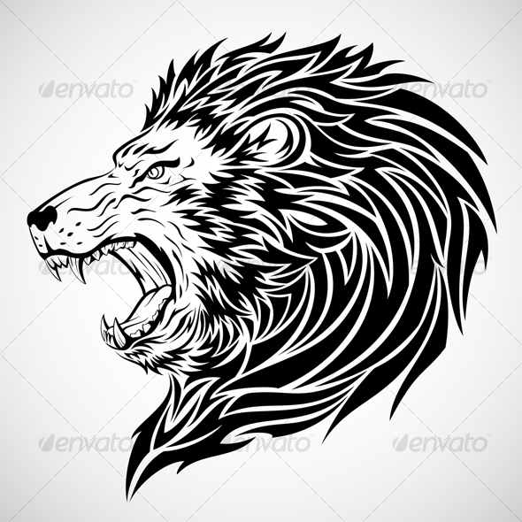 Tribal Lion Tattoo Designs