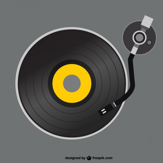 Vinyl Record Player Vector