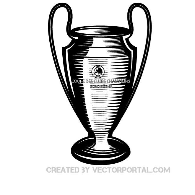 Champions League Trophy Vector