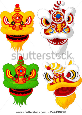 Chinese Lion Dance Cartoon