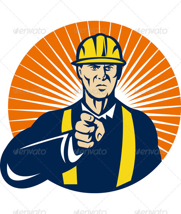 Construction Foreman Cartoon