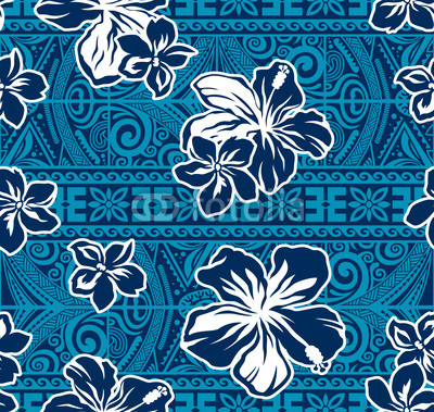 Hawaiian Vector Flower Patterns