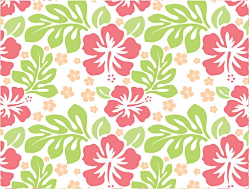 Hibiscus Flower Vector Pattern Free