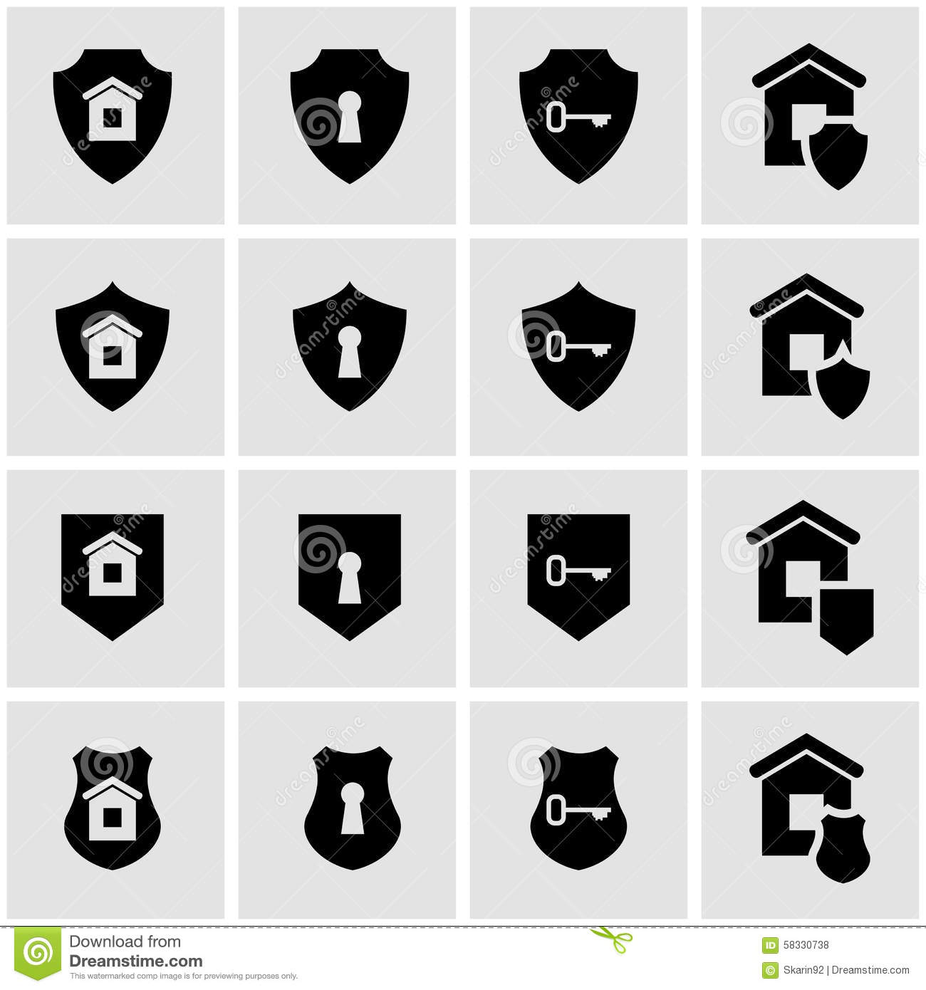 Home Security Icon Set