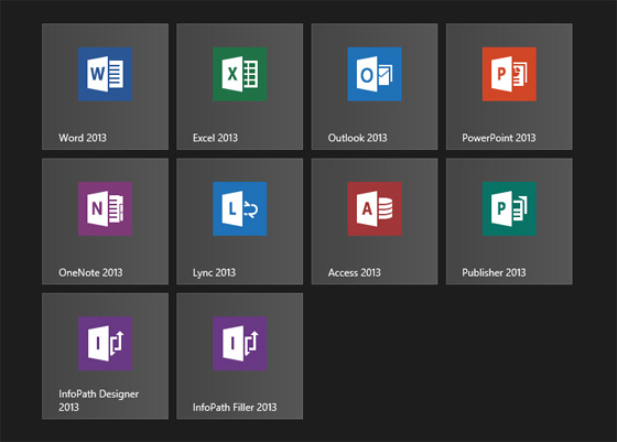 Microsoft Office 2013 Icons