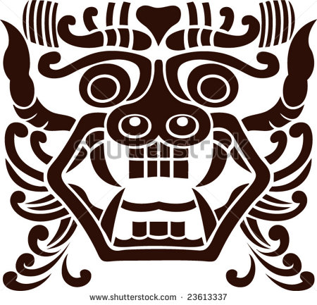 Monster Chinese Traditional Lion Head Pattern