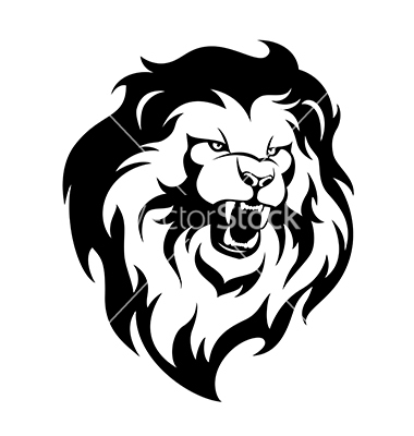 Roaring Lion Head Vector