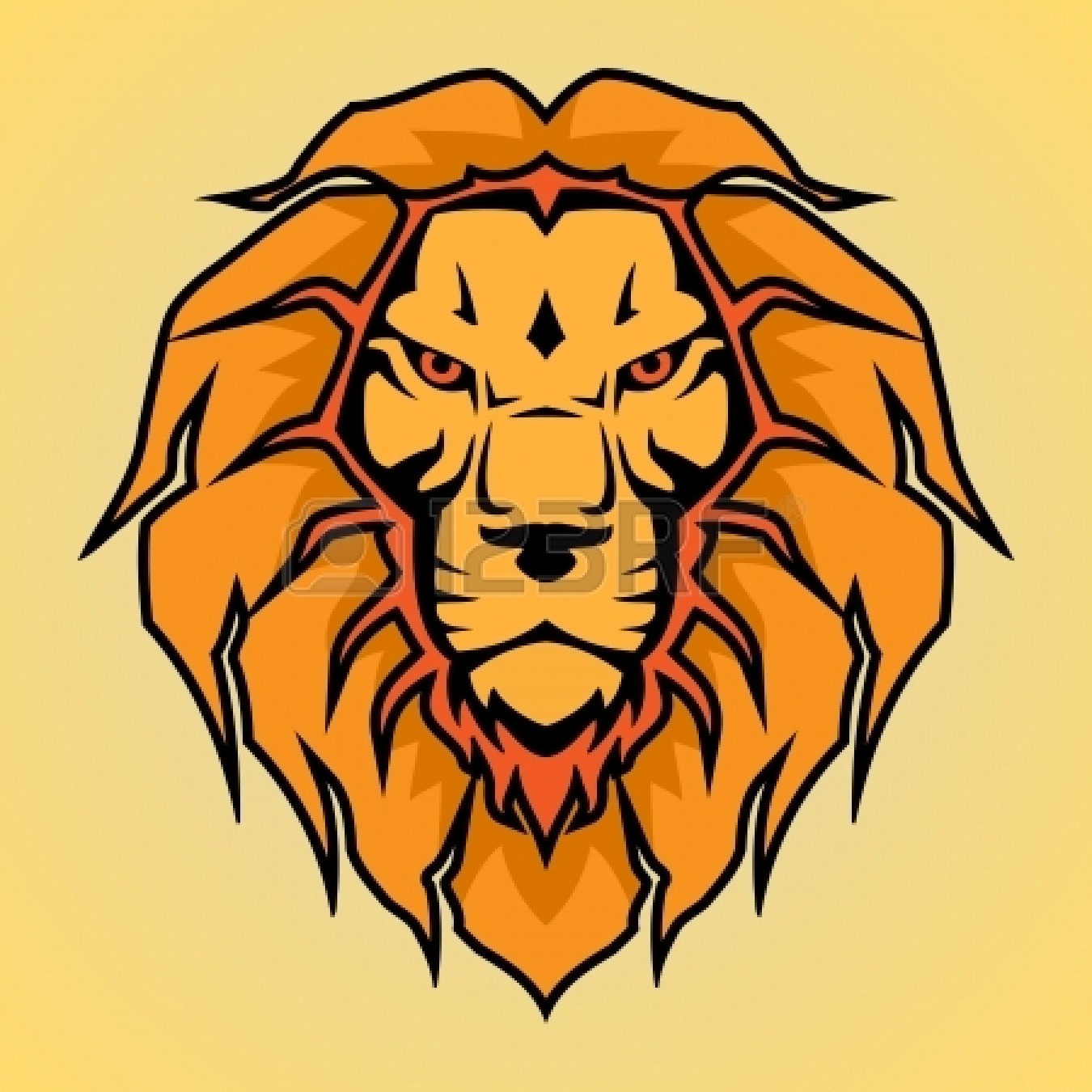 Roaring Lion Head Vector