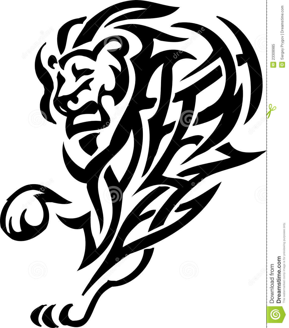 Tribal Lion Head Vector Art