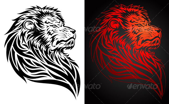 Tribal Lion Tattoo Designs