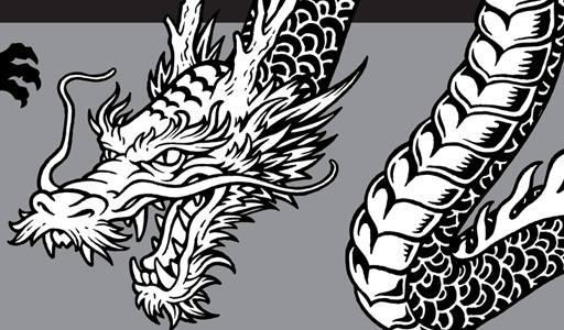 Vector Chinese Dragon Tattoos