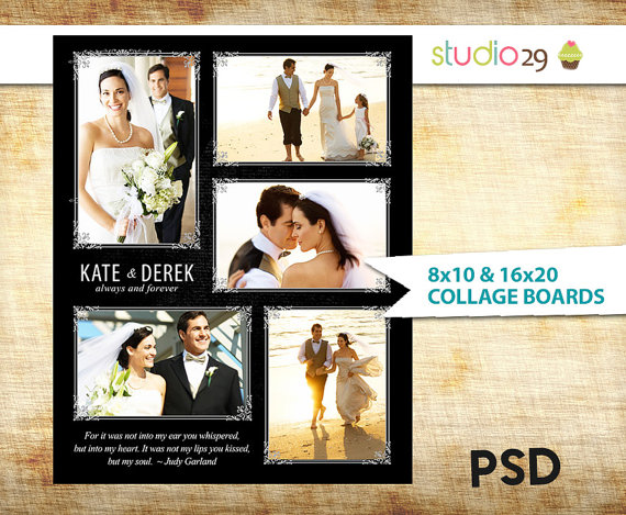 Wedding Collage Photoshop Template Wedding Collage Photoshop Template