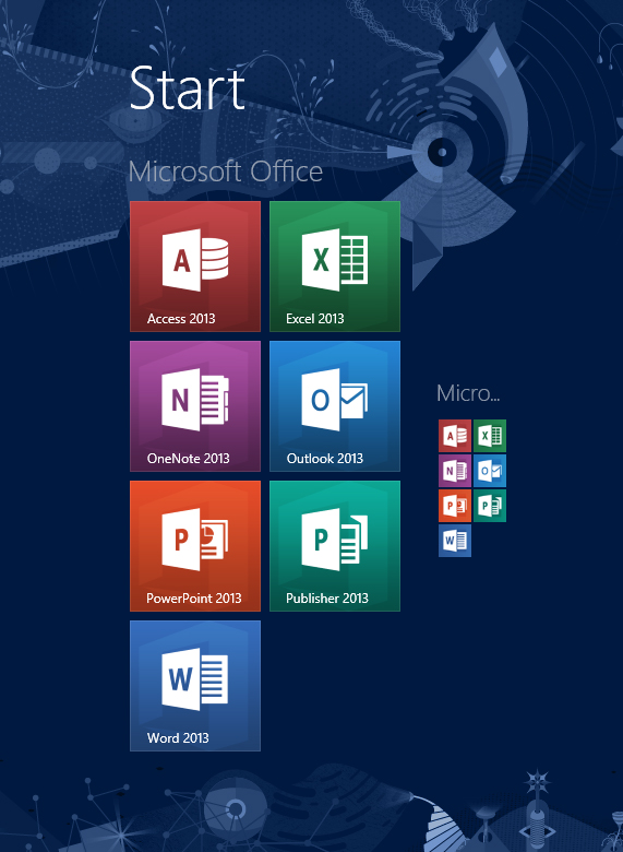 Windows 8 Metro Tile Icons