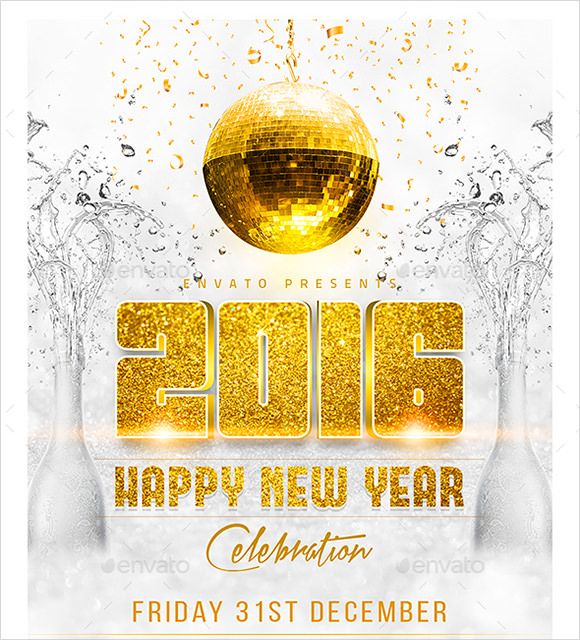 2016 New Year Party Flyer Template