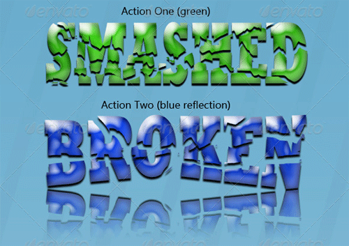 3D Text Photoshop Actions