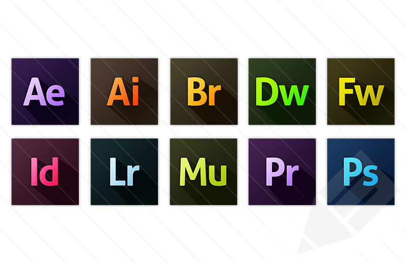 Adobe Creative Suite CC Icons Vector Adobe Creative Suite CC Icons Vector