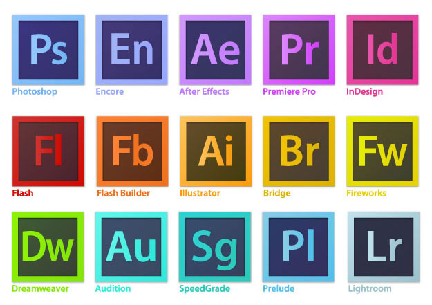 Adobe Creative Suite Icons Vector Adobe Creative Suite Icons Vector