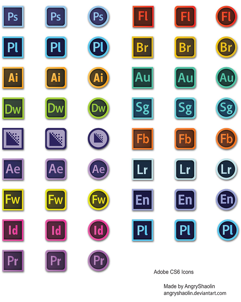 Adobe CS6 Icons