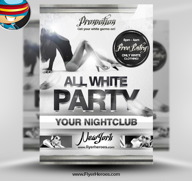 All White Party Flyer Templates All White Party Flyer Templates