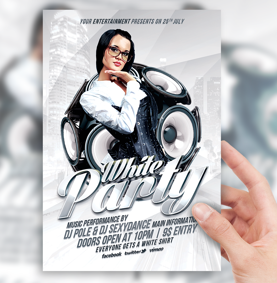 All White Party Flyer Templates All White Party Flyer Templates