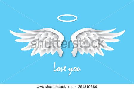 Angel Wings and Halo Vector