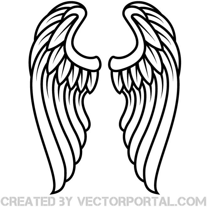 15 Angel Wing Vector Graphics Images