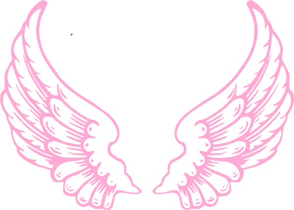 Angel Wings with Halo Clip Art