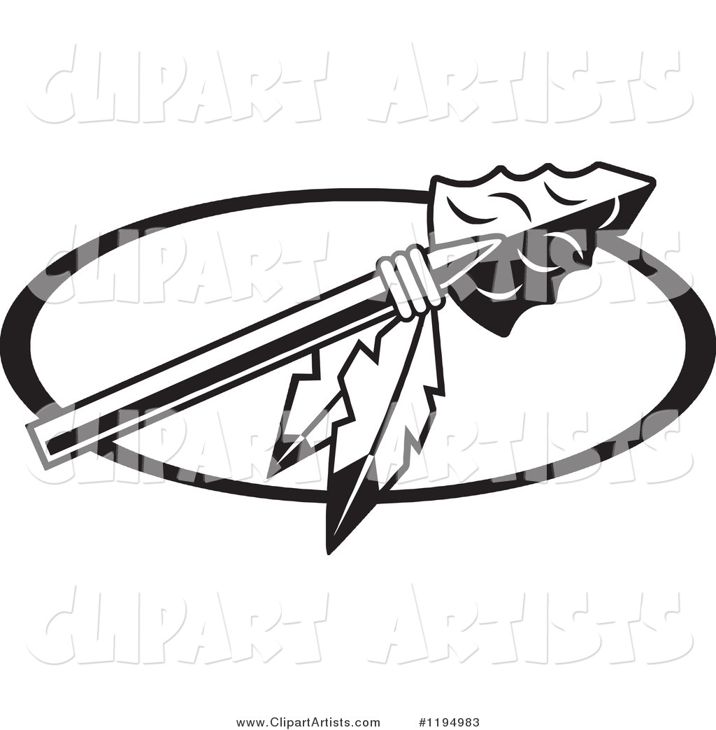 Arrowhead Clip Art Black and White