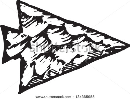 Arrowhead Clip Art Black and White