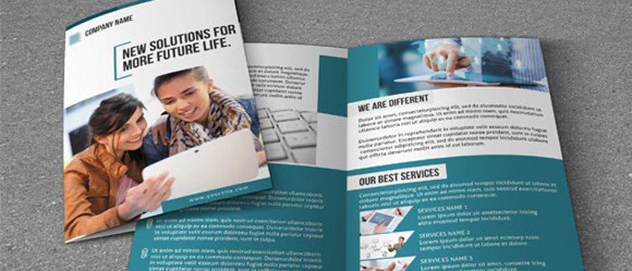 Bi Fold Corporate Brochure Template
