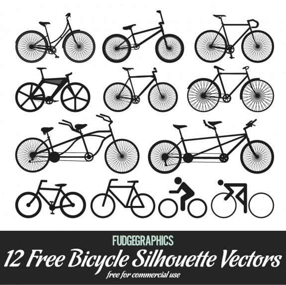 Bicycle Free Vector Silhouettes