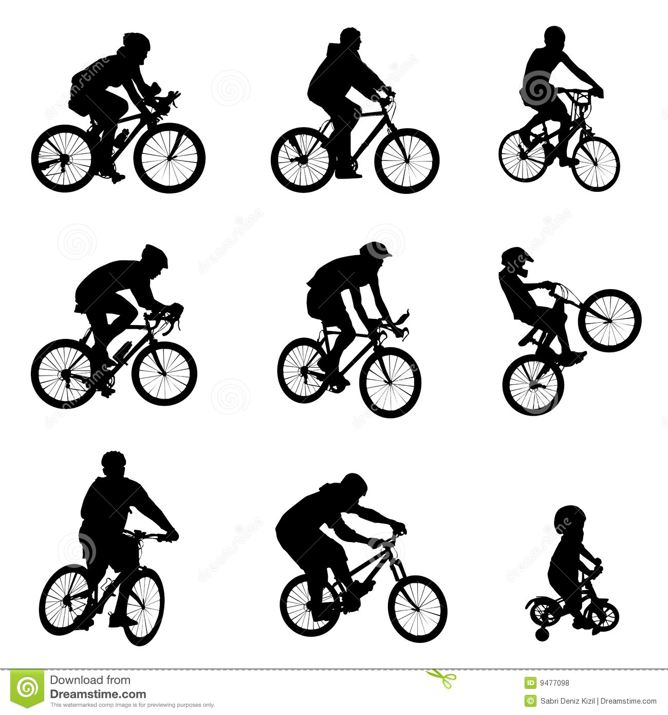 Bicycle Free Vector Silhouettes