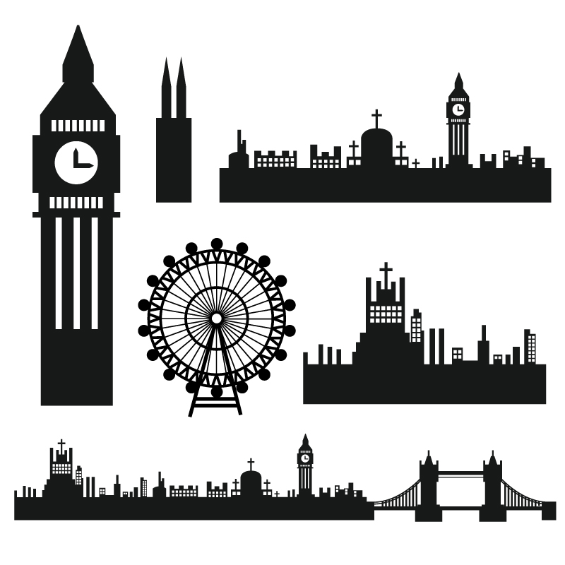 Big Ben Silhouette Vector Big Ben Silhouette Vector