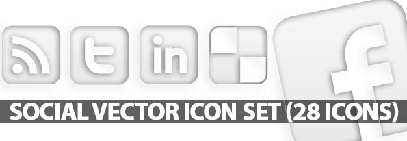 Black and White Facebook Icon Vector