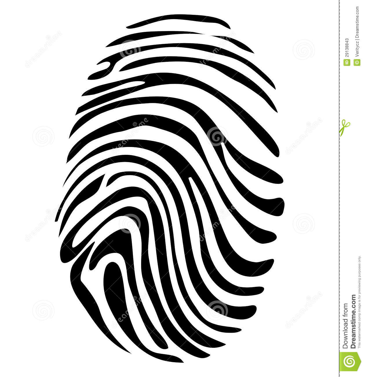 Black and White Fingerprint