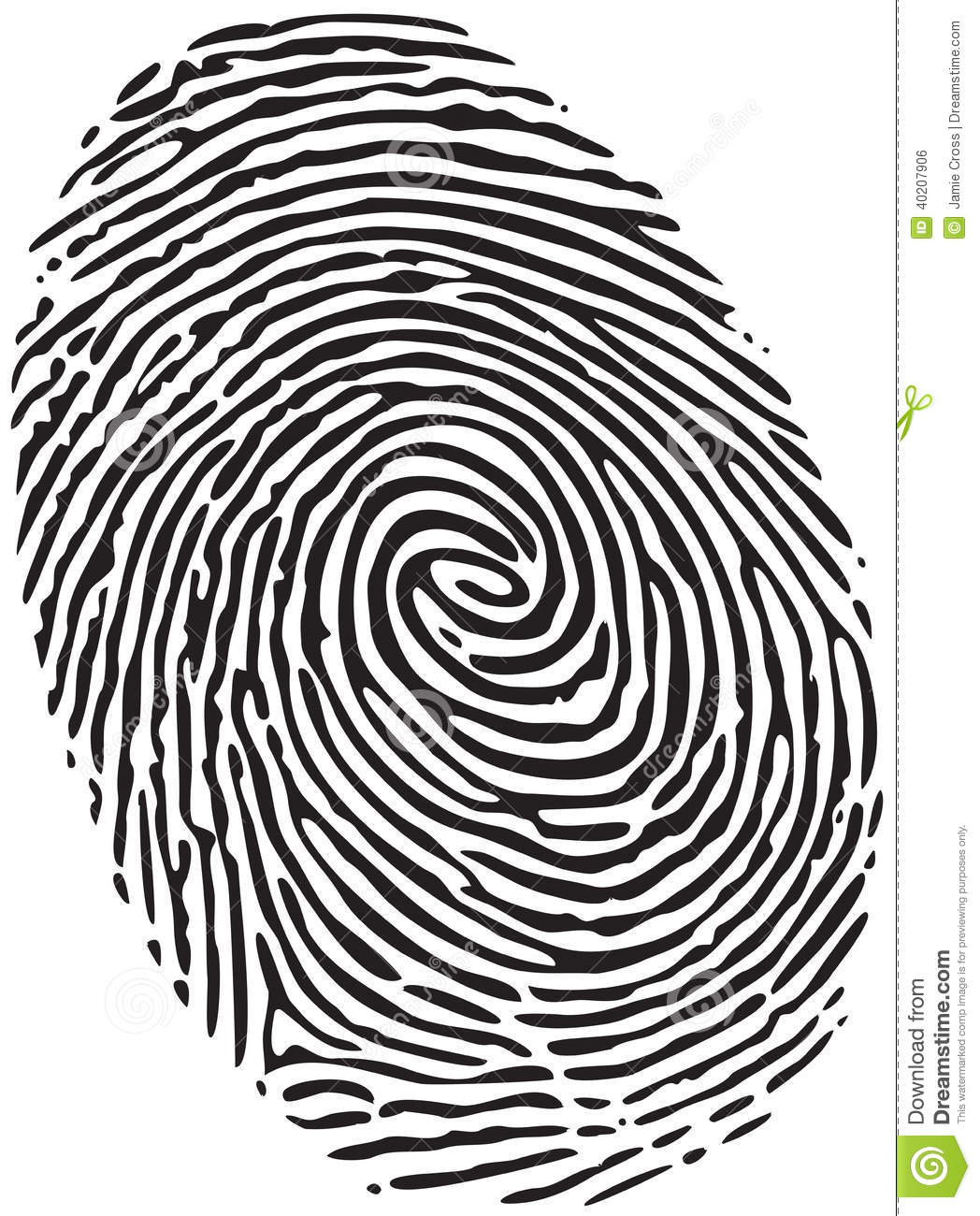 Black and White Ink Fingerprints