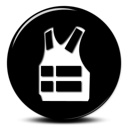 Black and White Safety Icon