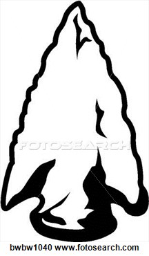 Black Arrowhead Clip Art