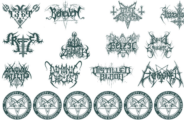 Metal goth bamd logo generator for free printable