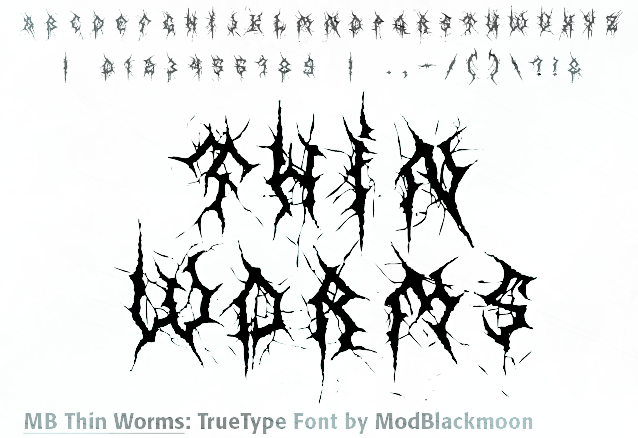 Black Metal Letter Font