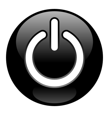 Black Power Button Icon