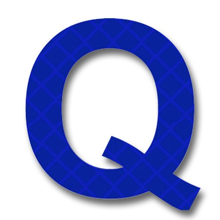 Blue Letter Q